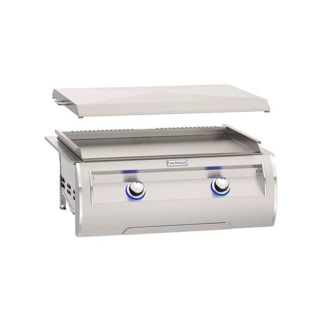 Fire Magic E660i-0T4N built-in natural gas gourmet griddle with stainless steel cover