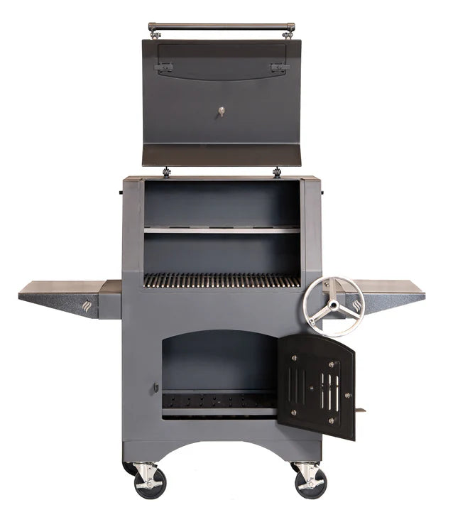 Sunterra Ironclad 30" Adjustable Charcoal Grill with Pizza Stone