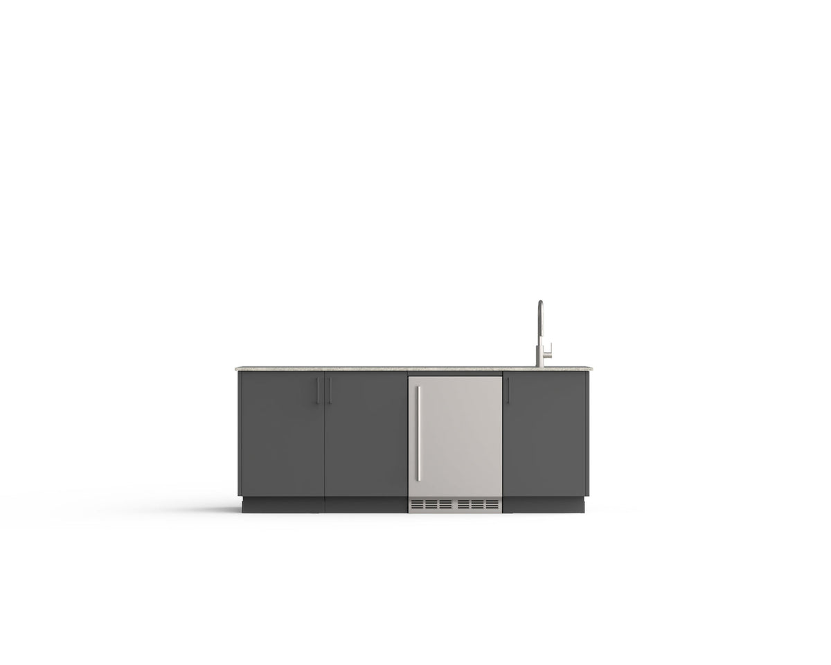 Urban Bonfire Lagoon outdoor kitchen in Anthracite; example finish, appliances sold separately