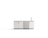 Urban Bonfire Lagoon outdoor kitchen in Chantilly; example finish, appliances sold separately