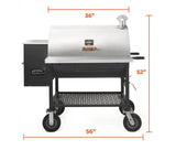 Pitts & Spitts Maverick 1250 Wood Pellet Grill w/ 8" Big Wheels - Texas Star Grill Shop P-MAV-1250-W, Houston Pitts and Spitts Pellet Grill, Texas Pitts and Spitts