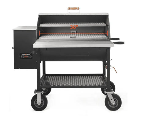 Pitts & Spitts Maverick 1250 Wood Pellet Grill w/ 8" Big Wheels - Texas Star Grill Shop P-MAV-1250-W, Houston Pitts and Spitts Pellet Grill, Texas Pitts and Spitts