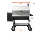 Pitts & Spitts Maverick 2000 Wood Pellet Grill w/ 8" Big Wheels - Texas Star Grill Shop P-MAV-2000, Pitts and Spitts Houston, Pitts and Spitts 2000 Houston