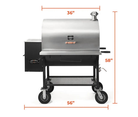 Pitts & Spitts Maverick 2000 Wood Pellet Grill w/ 8" Big Wheels - Texas Star Grill Shop P-MAV-2000, Pitts and Spitts Houston, Pitts and Spitts 2000 Houston