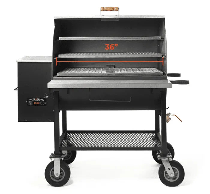 Pitts & Spitts Maverick 2000 Wood Pellet Grill w/ 8" Big Wheels - Texas Star Grill Shop P-MAV-2000, Pitts and Spitts Houston, Pitts and Spitts 2000 Houston