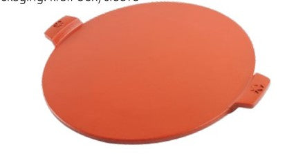 USG Round Red Glazed Pizza Stone with Handles PC0109