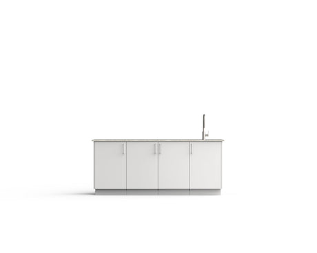 Urban Bonfire Perseid outdoor kitchen in Clay; example finish, appliances sold separately