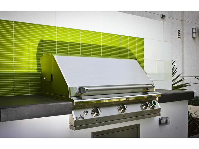 PGS Pacifica S36TNG natural gas grill installed in an outdoor kitchen