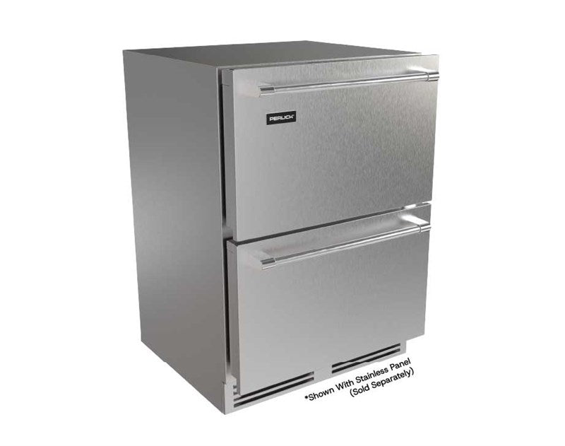 Perlick G5 Core 24" Indoor/Outdoor Premium Refrigerator Drawers Panel Ready