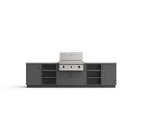 Urban Bonfire Savannah 36 outdoor kitchen in Anthracite; example finish, appliances sold separately