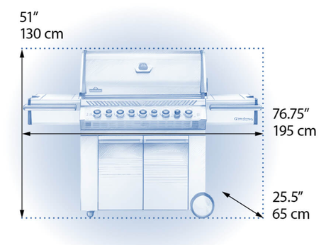 Nap Prestige PRO 665 Cart Gas Grill - Texas Star Grill Shop PRO665RSIBPSS-3, Houston Napoleon