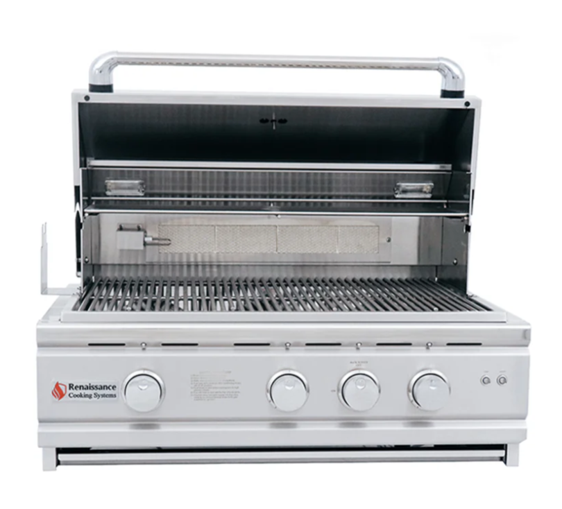 RCS 30" Cutlass Pro Grill W/ Rear Burner & Blue LEDs - Texas Star Grill Shop RON30A-LP, Houston, Renaissance Cooking Systems (RCS) Houston