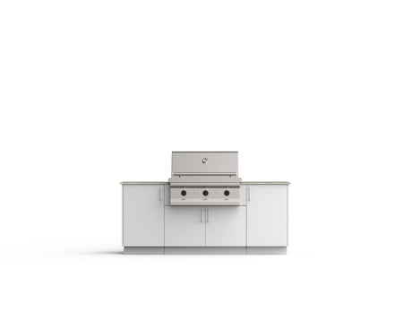 Urban Bonfire Sierra 36 outdoor kitchen in Chantilly; example finish, appliances sold separately