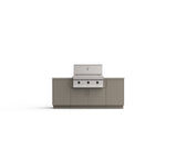 Urban Bonfire Sierra 36 outdoor kitchen in Clay; example finish, appliances sold separately