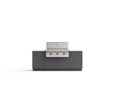 Urban Bonfire Sierra 42 outdoor kitchen in Anthracite; example finish, appliances sold separately