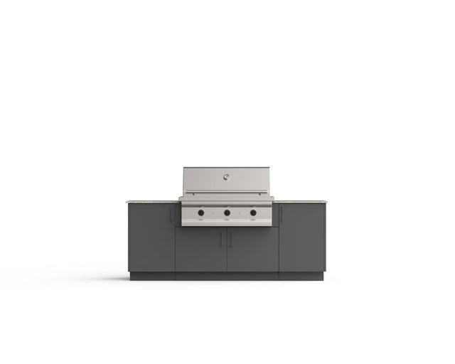 Urban Bonfire Sierra 42 outdoor kitchen in Anthracite; example finish, appliances sold separately