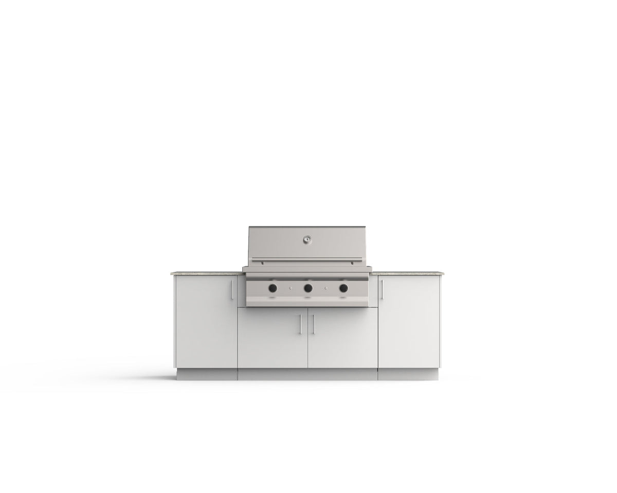 Urban Bonfire Sierra 42 outdoor kitchen in Chantilly; example finish, appliances sold separately