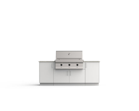 Urban Bonfire Sierra 42 outdoor kitchen in Chantilly; example finish, appliances sold separately