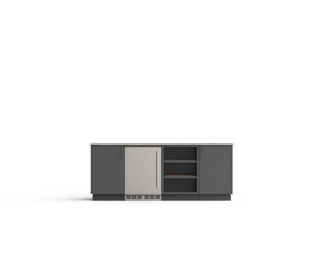 Urban Bonfire Skye outdoor kitchen in Anthracite; example finish, appliances sold separately