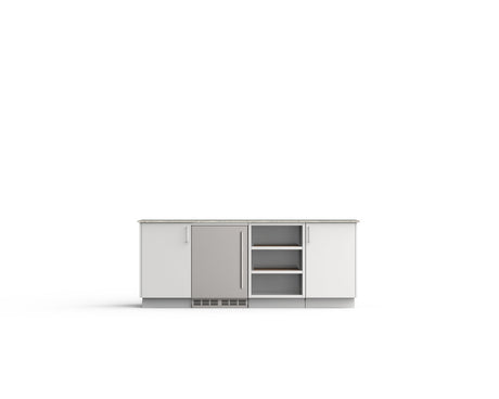 Urban Bonfire Skye outdoor kitchen in Chantilly; example finish, appliances sold separately