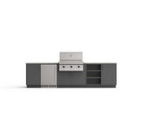 Urban Bonfire Taiga 36 outdoor kitchen in Anthracite; example finish, appliances sold separately