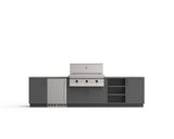 Urban Bonfire Taiga 42 outdoor kitchen in Anthracite; example finish, appliances sold separately