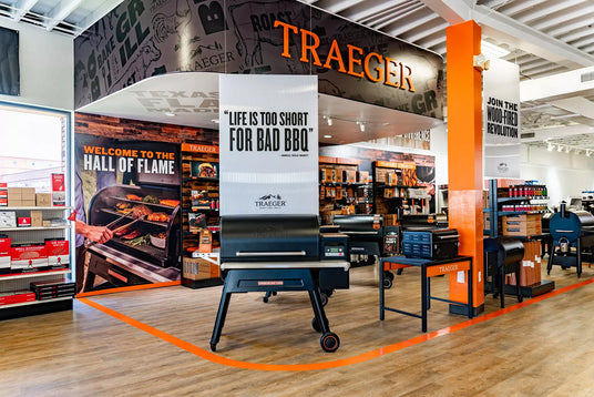 Traeger Grill Section at our Texas Star Grill Shop in Houston off of Woodway & Voss near the Galleria / Memorial Area