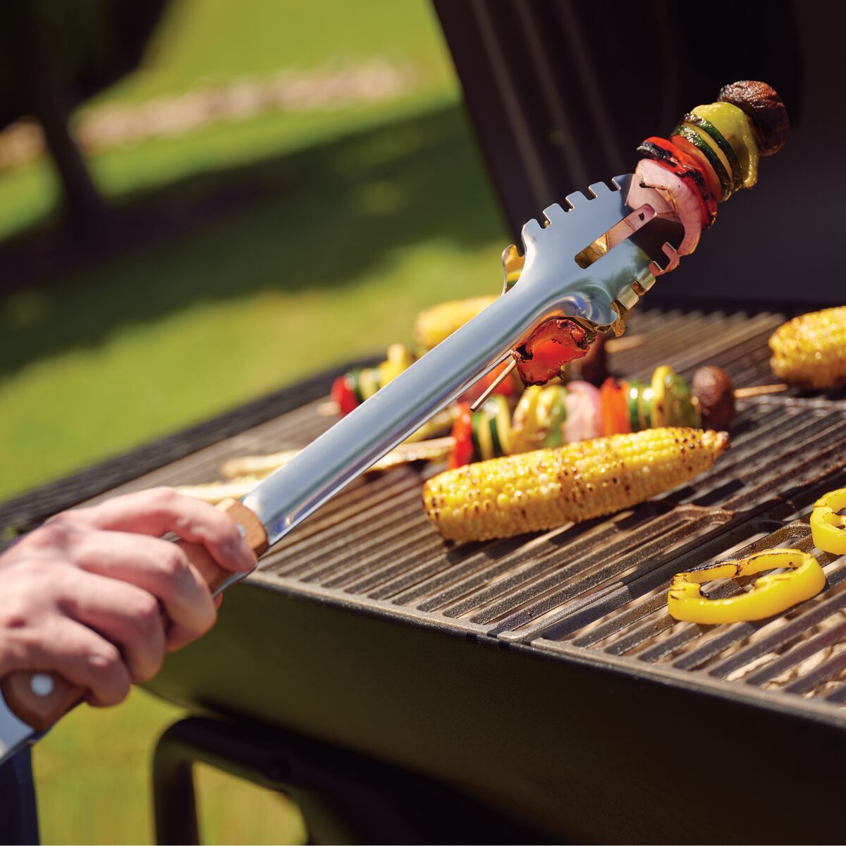 Tramontina Churrasco BBQ Tongs with Wood Handle - Texas Star Grill Shop 4