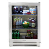 True 24" Out Door Beverage Center Stainless Glass Door