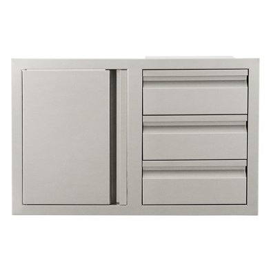 RCS Valiant Triple Drawer & Door Combo - Soft Close -Left/Right Swing VDC2SC(L/R)