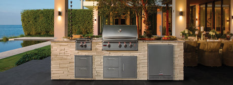 blaze grill and outdoor kitchen near ocean