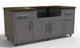 Challenger Coastal 67.25-GWDD predesigned outdoor kitchen cabinet layout; example finish