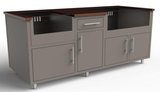 Challenger Coastal 76.25-BDDG predesigned outdoor kitchen cabinet layout; example finish