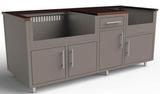 Challenger Coastal 76.25-GDDB predesigned outdoor kitchen cabinet layout; example finish