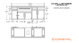 Challenger Coastal 80.875-WGDDS manufacturer dimension drawing and fixed cabinet layout