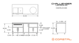 Challenger Coastal 83-GDK manufacturer dimension drawing and fixed cabinet layout