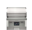 Coyote 28-Inch Built-In Pellet Grill front view with closed lid