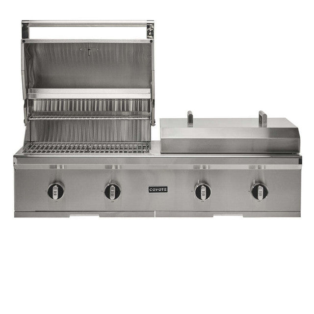Coyote 50" Combo Built-In Gas Grill and Flat Top Grill - C3CO50(LP/NG)