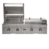 Coyote 50" Combo Built-In Gas Grill and Flat Top Grill - C3CO50(LP/NG)