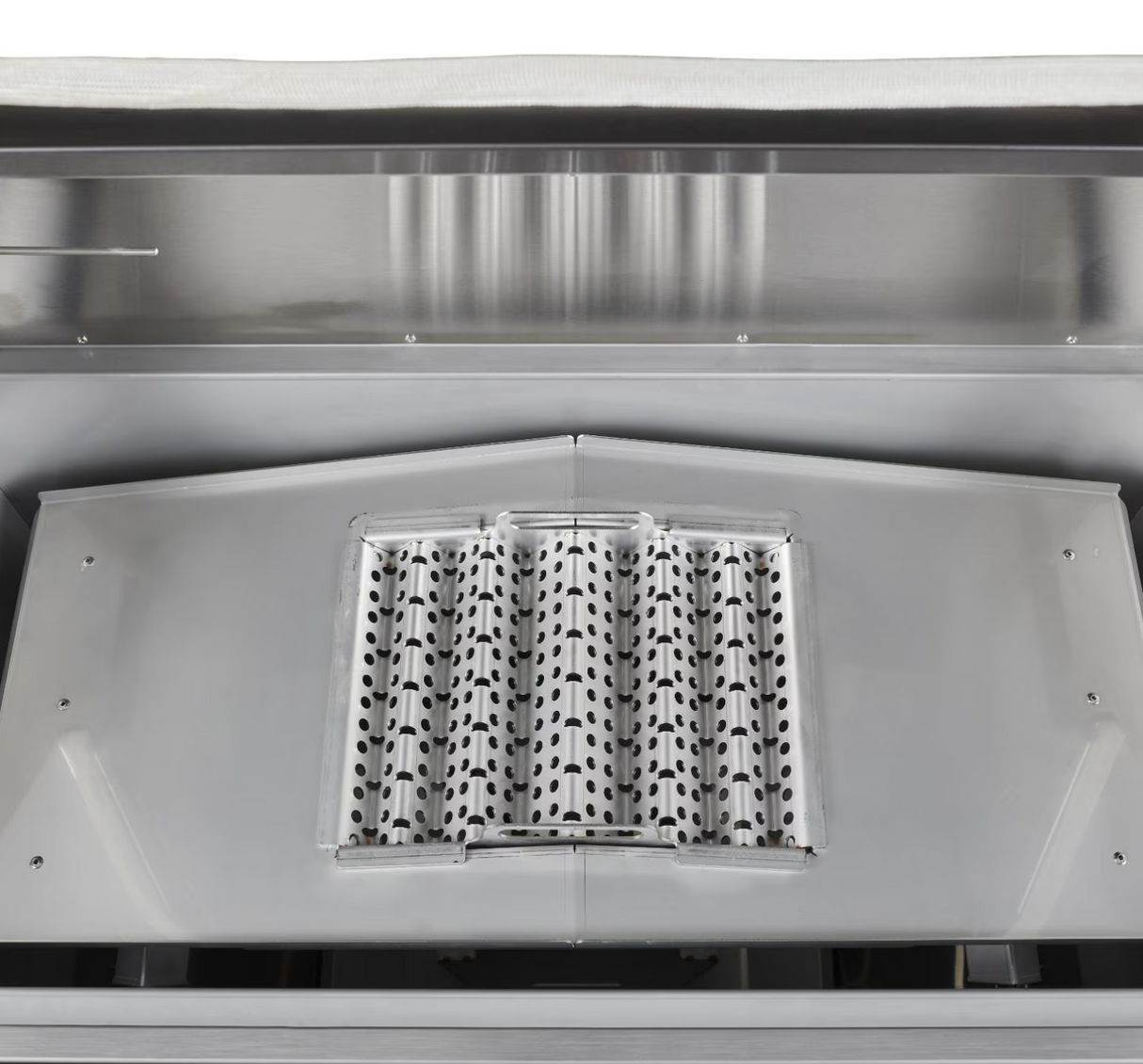 Open flame sear grate accessory for high-heat direct grilling on the Coyote pellet grill.