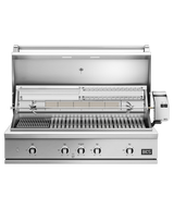 DCS Series 9 48-inch infrared built-in gas grill BE1-48RCI, lid open