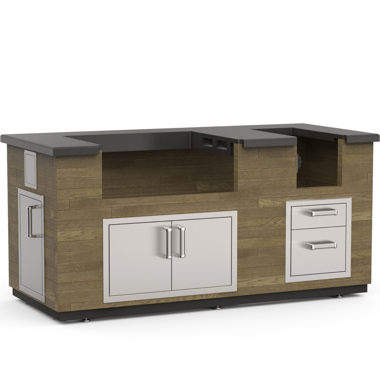 Reclaimed Wood 77 Inch Island Bundle  IP66-FOD-77BA