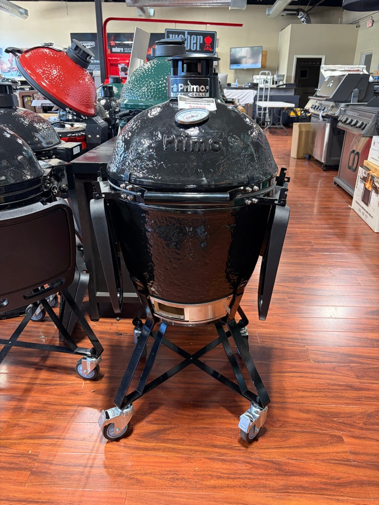 Primo Large Round Kamado All-In-One Ceramic Grill w/ Cart – Floor Model
