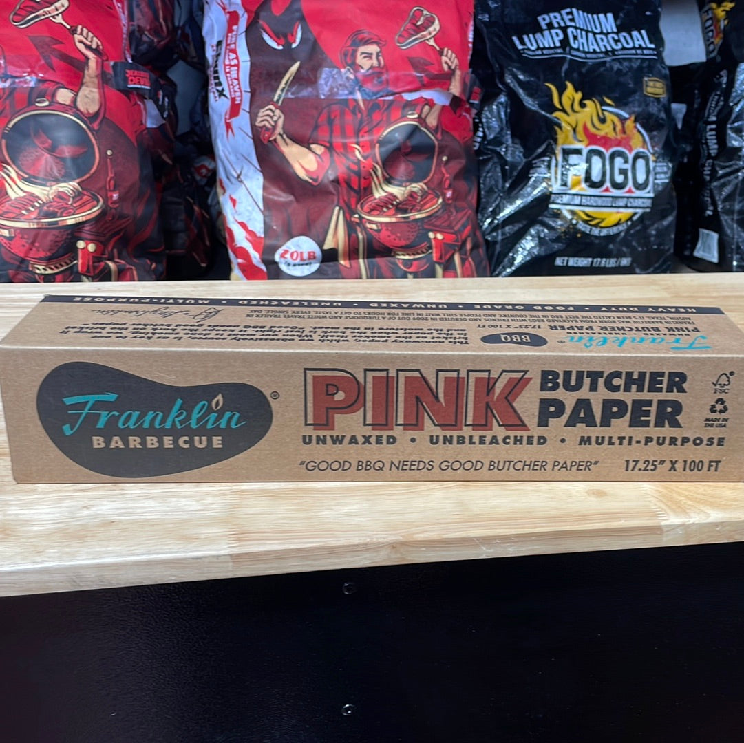Franklin BBQ Pink Butcher Paper Roll 100ft 33808 – Texas Star Grill Shop