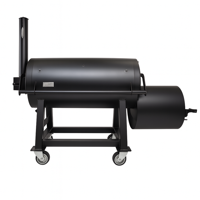 Black Old Country Generation 3 Offset Smoker / Outdoor Grill on white background
