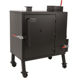 Black Old Country Gravity Fed Smoker on white background