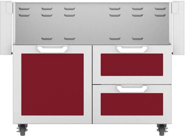Hestan Double Drawer And Door Tower Cart For 42-Inch Gas Grill - Tin Roof  GCR42-BG