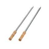 Churrasco Stainless Steel Skewers with Wood Handle 