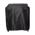 Black full-length Traeger Flatrock 2-Zone griddle cover, front view