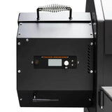 View of the ACS WiFi Controller and Hopper on the Yoder Smokers YS480S-BI Built-in Wood Pellet Grill